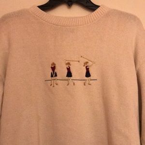 VINTAGE Golfing Girl Jumper